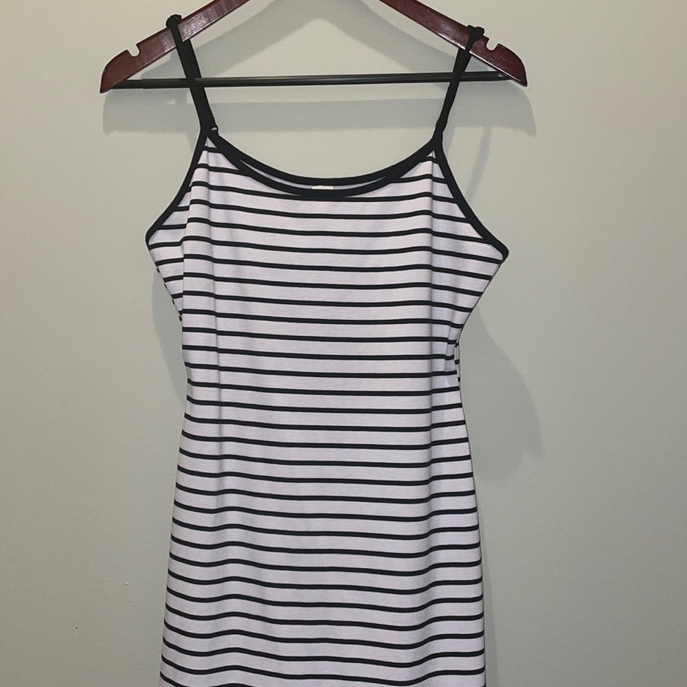 Black & White Stripped Bodycon Mini Dress